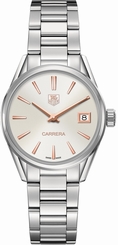 TAG Heuer Watches : WAR1312.BA0773 Quartz Mother of Pearl Dial Date Stainless Steel Women Watch