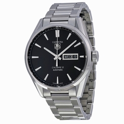 TAG Heuer Watches : WAR201A.BA0723 Automatic Calibre 5 Black Opalin Dial Day Date Stainless Steel Men Watch