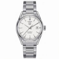 TAG Heuer Watches : WAR211B.BA0782 Automatic Calibre 5 Silver Dial Date Stainless Steel Men Watch