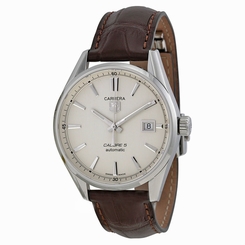 TAG Heuer Watches : WAR211B.FC6181 Automatic Calibre 5 Analog Date Brown Leather Men Watch
