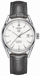 TAG Heuer Watches : WAR211B.FC6336 Silver Dial Crocodile Leather Band Men Watch