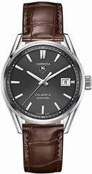 TAG Heuer Watches : WAR211C.FC6181 Anthracite Dial Crocodile Leather Band Men Watch