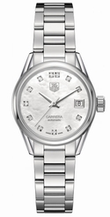 TAG Heuer Watches : WAR2414.BA0770 Automatic Calibre 9 Mother of Pearl Diamond Dial Stainless Steel Women Watch