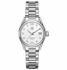 TAG Heuer Watches : WAR2414.BA0776 Automatic Calibre 9 Mother of Pearl Diamond Dial Stainless Steel Women Watch