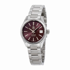 TAG Heuer Watches : WAR2417.BA0776 Burgundy Dial Fixed Stainless Steel Band Men Watch