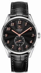 TAG Heuer Watches : WAS2114.FC6180 Automatic Calibre 6 Heritage Black Dial Date Leather Men Watch