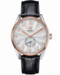 TAG Heuer Watches : WAS2151.FC6180 Automatic Calibre 6 Heritage Silver Dial Date Leather Men Watch
