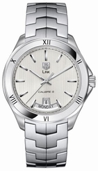 TAG Heuer Watches : WAT2013.BA0951 Self Winding Automatic Polished Bezel With Brushed Stainless Steel Silver Dial Polished Bezel With Brushed Stainless Steel Band Men Watch
