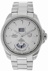 TAG Heuer Watches : WAV5112.BA0901 Calibre 8 RS Automatic Chronometer Grande Date GMT Stainless Steel Men Watch