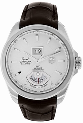 TAG Heuer Watches : WAV5112.FC6231 Automatic C.O.S.C Grande Date GMT Brown Leather Men Watch