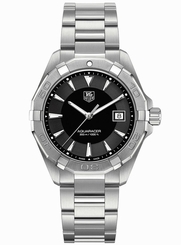 TAG Heuer Watches : WAY1110.BA0910 Quartz Black Dial Date Stainless Steel Men Watch