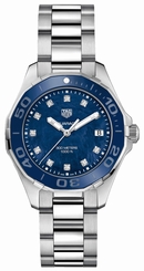 TAG Heuer Watches : WAY131L.BA0748 Quartz Blue Mother of Pearl Dial Date Stainless Steel Women Watch