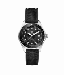 TAG Heuer Watches : WAY131M.FT6092 Quartz Black Mother of Pearl Dial Black Textile Women Watch