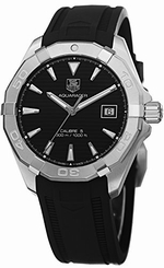 TAG Heuer Watches : WAY2110.FT8021 Automatic Calibre 5 Analog Date Black Rubber Men Watch