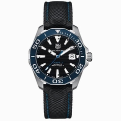 TAG Heuer Watches : WAY211B.FC6363 Automatic Calibre 5 Date Black Textile Men Watch