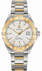 TAG Heuer Watches : WAY2151.BD0912 Automatic Calibre 5 Date Stainless Steel and 18k Yellow Gold Men Watch