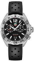 TAG Heuer Watches : WAZ111A.FT8023 Black Dial Rubber Band Men Watch