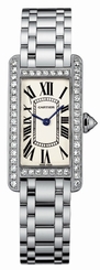 Cartier Watches : WB7073L1 Swiss Calibre 157 Quartz Solid 18k White Gold, Polished Silver Roman Numeral With Blued Steel Hands Dial Solid 18k White Gold, Polished Band Women Watch