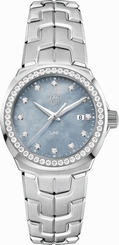 TAG Heuer Watches : WBC1319.BA0600 Quartz Blue Mother of Pearl Diamond Dial Diamond Bezel Stainless Steel Women Watch