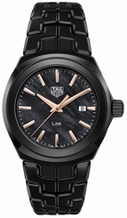 TAG Heuer Watches : WBC1392.BH0744 Quartz Black Mother of Pearl Dial Date Ceramic Women Watch