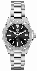 TAG Heuer Watches : WBD1310.BA0740 Quartz Black Dial Date Stainless Steel Women Watch