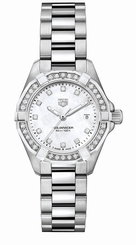 TAG Heuer Watches : WBD1415.BA0741 Quartz Mother of Pearl Diamond Dial Diamond Bezel Stainless Steel Women Watch