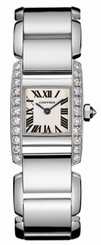 Cartier Watches : WE70039H Battery Operated Quartz 18k White Gold Silver Dial With Sword-shaped Hands Dial 18k White Gold Band Women Watch