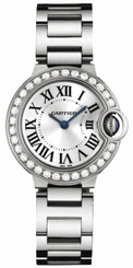 Cartier Watches : WE9003Z3 Calibre 057 Quartz Polished 18k White Gold Silver Opaline With Roman Numerals Dial Polished 18k White Gold Band Women Watch