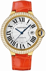 Cartier Watches : WE900751 Automatic 18kt Yellow Gold Silver Dial Alligator/crocodile Leather Band Men Watch
