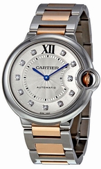 Cartier Watches : WE902031 Automatic Diamond Dial 18k Rose Gold and Stainless Steel Women Watch