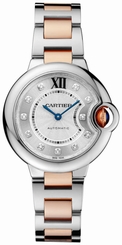 Cartier Watches : WE902044 Calibre 057 Quartz Polished Stainless Steel Silver With Diamond Hour Markers Dial 18kt Rose Gold With Stainless Steel Polished Band Women Watch