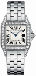 Cartier Watches : WF9003Y8 Calibre 157 Quartz 18k White Gold Silver With Roman Numerals Dial 18k White Gold Band Women Watch