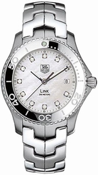 TAG Heuer Watches : WJ1114.BA0575 Quartz Mother of Pearl Diamond Dial Date Stainless Steel Men Watch