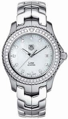 TAG Heuer Watches : WJ111B.BA0575 Quartz White Mother Of Pearl Dial Stainless Steel Case With Diamonds Men Watch