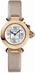 Cartier Watches : WJ124028 Quartz 18kt Rose Gold Silver Dial Satin Beige Band Women Watch