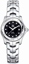 TAG Heuer Watches : WJ1318.BA0572 Quartz Black Diamond Dial Date Stainless Steel Women Watch