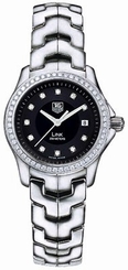 TAG Heuer Watches : WJF131A.BA0572 Quartz Black Diamond Dial Date Diamond Bezel Stainless Steel Women Watch