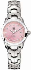 TAG Heuer Watches : WJF131B.BA0572 Quartz Pink Mother of Pearl Diamond Dial Stainless Steel Women Watch
