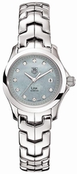 TAG Heuer Watches : WJF131D.BA0572 Quartz Blue Mother of Pearl Diamond Dial Date Stainless Steel Women Watch