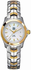 TAG Heuer Watches : WJF1352.BB0581 Quartz Mother of Pearl Date Dial 18ct Gold and Stainless Steel Women Watch