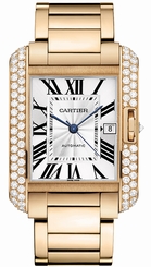 Cartier Watches : WT100004 Automatic 18kt Rose Gold Silver Dial 18kt Rose Gold Polished Band Men Watch