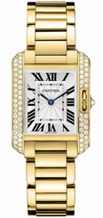 Cartier Watches : WT100005 Quartz 18kt Yellow Gold Silver Dial 18kt Yellow Gold Polished Band Women Watch