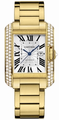 Cartier Watches : WT100006 Automatic 18kt Yellow Gold Silver Dial 18kt Yellow Gold Polished Band Women Watch