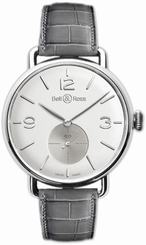 Bell & Ross Watches : WW1-Argentium-Opalin Manual Winding Silver Dial Leather Men Watch