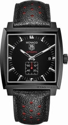 TAG Heuer Watches : WW2119.FC6338 Automatic Calibre 6 Black Dial Date Leather Men Watch