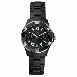 Guess Watches : X69002L2S Black Mop Dial Ceramic Band Women Watch