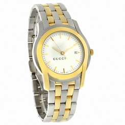 Gucci Watches : YA055214 Quartz White Dial Date Two Tone Stainless Steel Men Watch