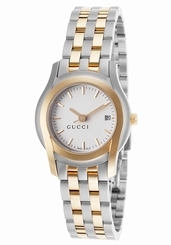 Gucci Watches : YA055520 Quartz White Dial Two Tone Stainless Steel Women Watch