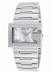 Gucci Watches : YA100515 Quartz Mother Of Pearl Dial Stainless Steel Women Watch