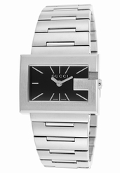 Fake AAA Gucci Watches : YA100519 Quartz Black Dial Stainless Steel Women Watch Watch
